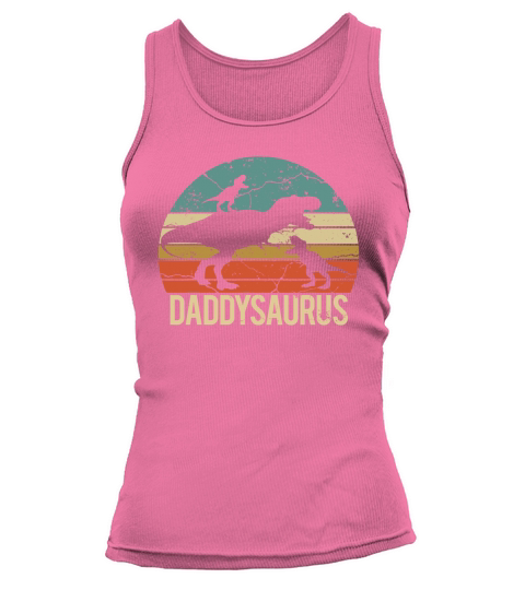 Daddysaurus Two Kids Vintage Shirt Tank top Woman
