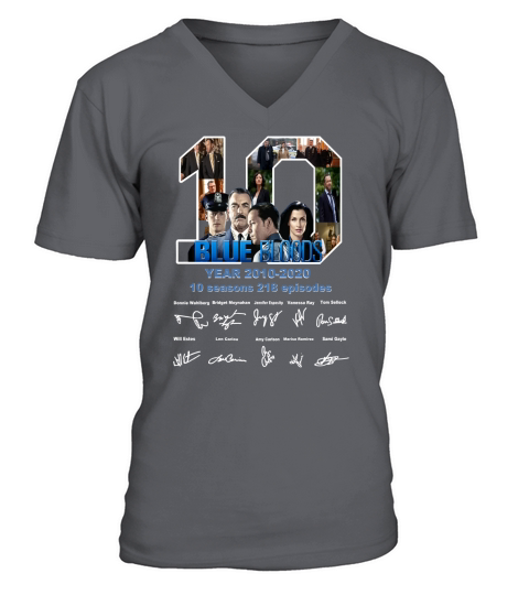 Blue Bloods 10 years anniversary signature shirtn V-Neck T-shirt