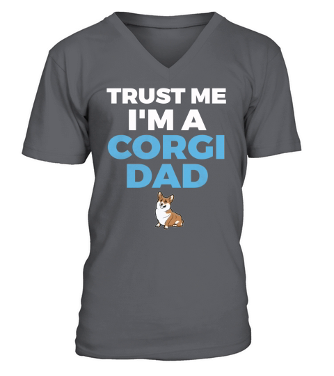 CORGI DAD V-Neck T-shirt