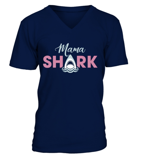 Mama Shark Shirt V-Neck T-shirt