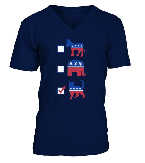 Politipets Vote Cat T-Shirt V-Neck T-shirt