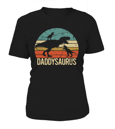 Daddysaurus Two Kids Vintage Shirt Women's T-Shirt