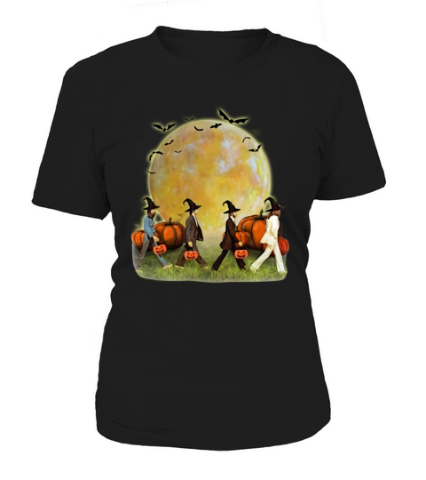 Halloween Moon Pumpkins The Beatles Abbey Road Women's T-Shirt