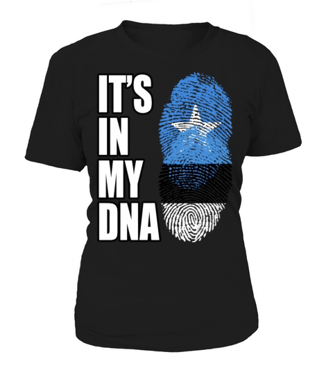 Somali And Estonian Vintage Heritage DNA Flag Women's T-Shirt