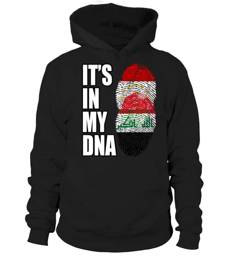 Tajikistani And Iraqi Vintage Heritage DNA Flag Hoodie Unisex