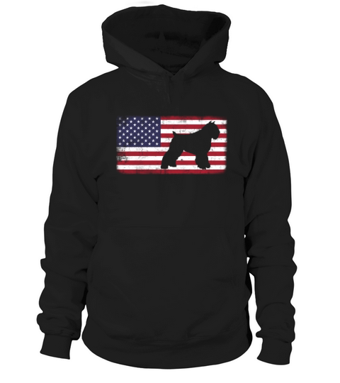 Vintage Retro American Flag Bouvier Des Flandres shirt Hoodie Unisex