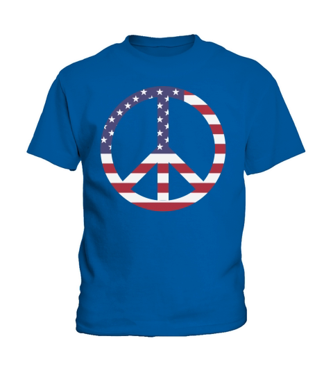 American Flag Peace Sign Kids T-Shirt