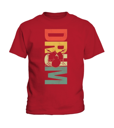 Drummer Drum Set Retro Vintage Kids T-Shirt