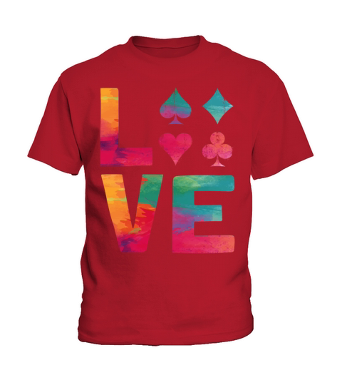 Poker Cards Watercolor Vintage Kids T-Shirt