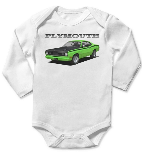 1972 Plymouth Duster Green Long Sleeve Baby One-Piece