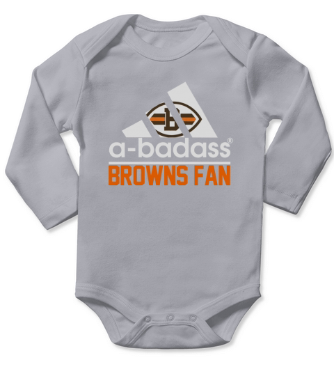 A bad ass Browns Fan Long Sleeve Baby One-Piece