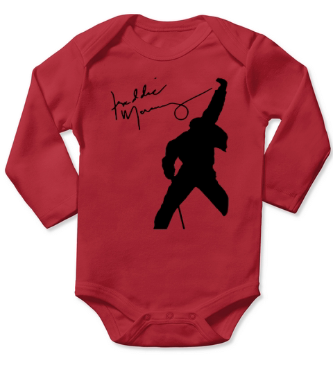 Freddie Mercury Signature Queen Rock Band shirt Long Sleeve Baby One-Piece