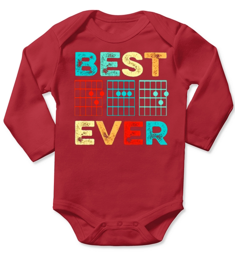 Guitar Chord best Dad ever shirt Long Sleeve Baby One-Piece