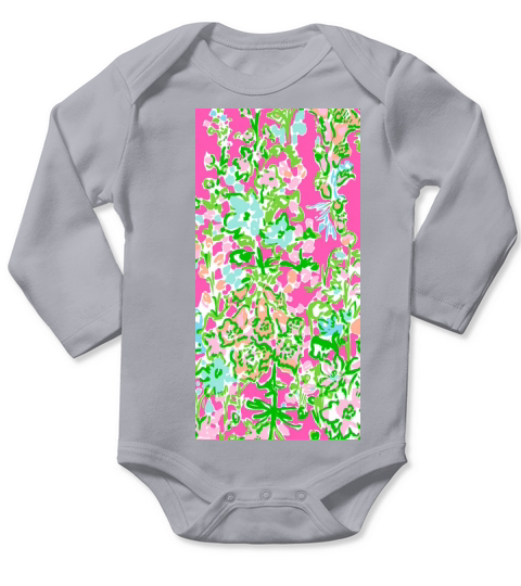 Lilly Pulitzer North Carolina Print Inspired  - iPhone 8 Plus Long Sleeve Baby One-Piece
