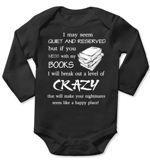 READING BOOKS Long Sleeve Baby One-Piece
