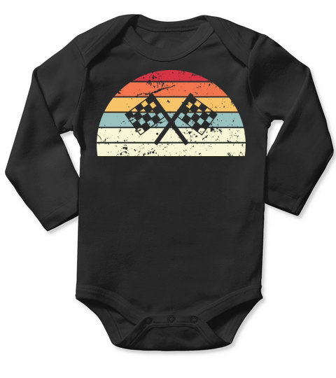 Retro Racing Sunset Vintage car Sunrise Long Sleeve Baby One-Piece