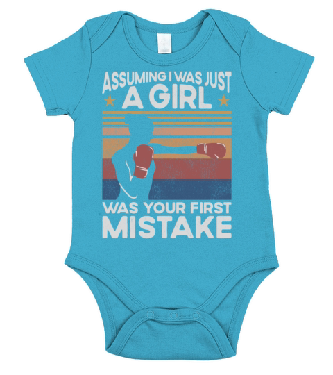 Boxing Vintage Retro Assuming I Short Sleeve Baby One-Piece
