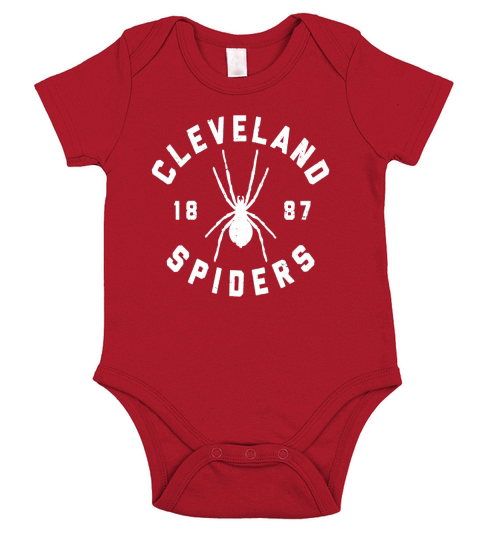 Cleveland Spiders Vintage Tee White Print Short Sleeve Baby One-Piece