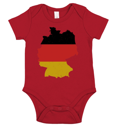 Germany Country with German Flag Short Sleeve Baby One-Piece