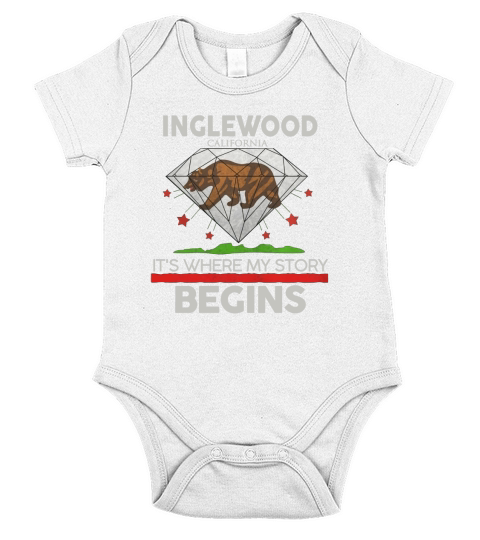 Inglewood California Short Sleeve Baby One-Piece