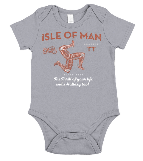 ISLE OF MAN TT RACE UK ISLE OF MANTT RACE UK MOTORCYCLE VINTAGE Short Sleeve Baby One-Piece