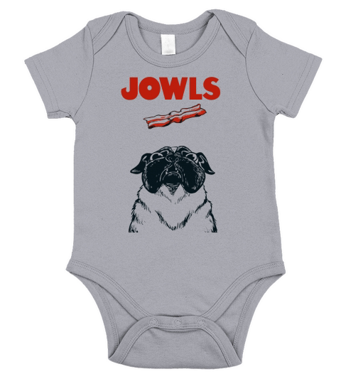 JOWLS Pug-Based Movie Parody Poster Short Sleeve Baby One-Piece