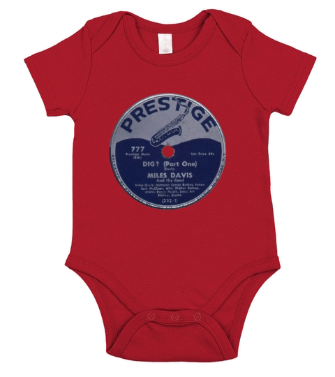 Miles Davis 78 RPM Record Label Short Sleeve Baby One-Piece