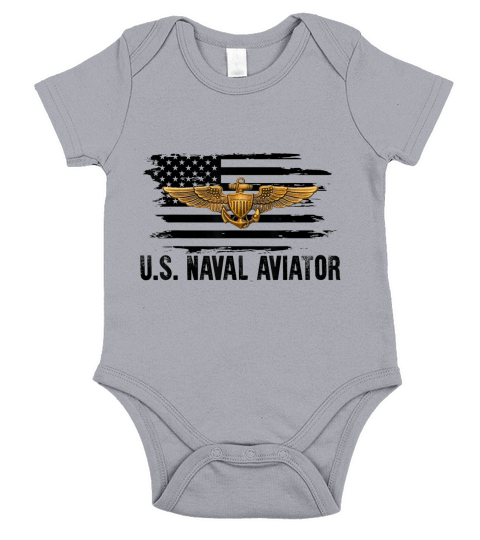 Navy Naval Aviator Pilot Adults shirt Short Sleeve Baby One-Piece