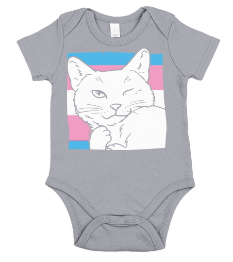 Transgender Cat Kitten Trans LGBTQ Transsexual Short Sleeve Baby One-Piece