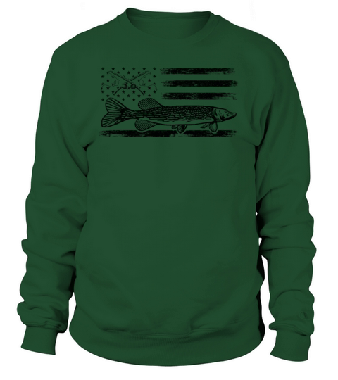 US Flag Gar Fish Needlefish American Flag Gar Sweatshirt Unisex