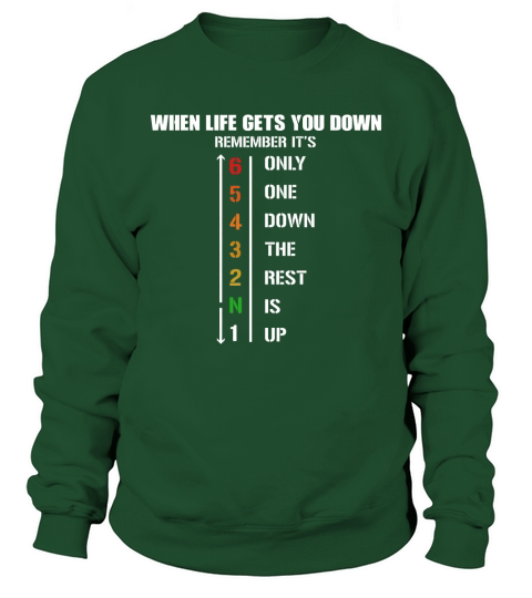 When Life Gets You Down Remember It_s Only One Down And The Rest Is Up T Shirt Sweatshirt Unisex