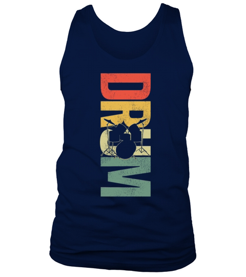 Drummer Drum Set Retro Vintage Tank Top Unisex
