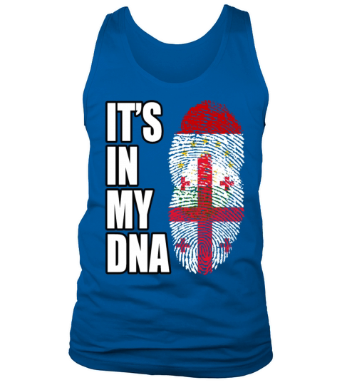 Tajikistani And Georgian Vintage Heritage DNA Flag Tank Top Unisex