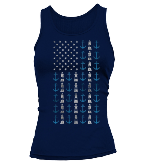 Boating American Flag 4th of July Anchor USA Tank top Woman