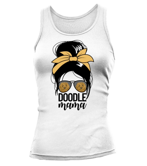 Doodle Mama Messy Bun Womens Pet Golden Doodledoo Tank top Woman