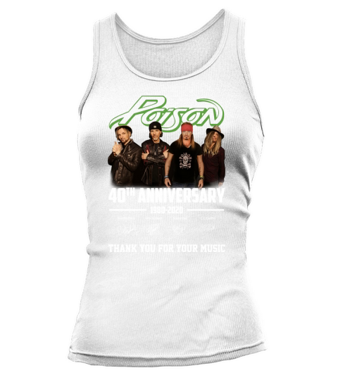 Poison 40th anniversary 1980-2020 thank you for your music shirt Tank top Woman