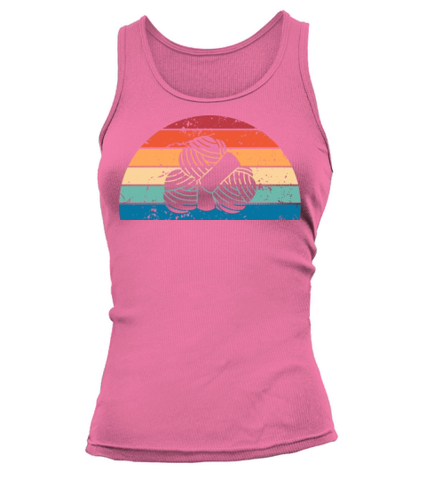 Retro Weaving Sunset Vintage knitting Sunrise Tank top Woman