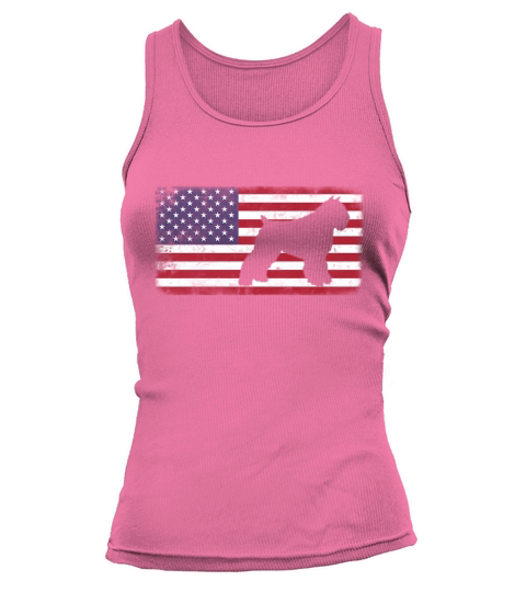 Vintage Retro American Flag Bouvier Des Flandres shirt Tank top Woman