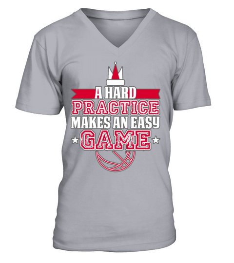A hard practise makes an easy game V-Neck T-shirt