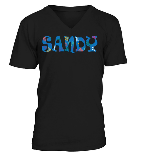 sandy name V-Neck T-shirt