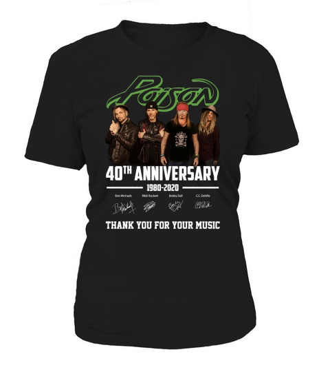 Poison 40th anniversary 1980-2020 thank you for your music shirt Women's T-Shirt