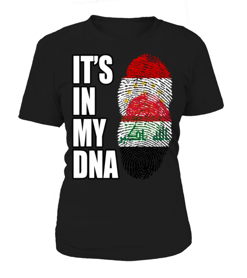 Tajikistani And Iraqi Vintage Heritage DNA Flag Women's T-Shirt
