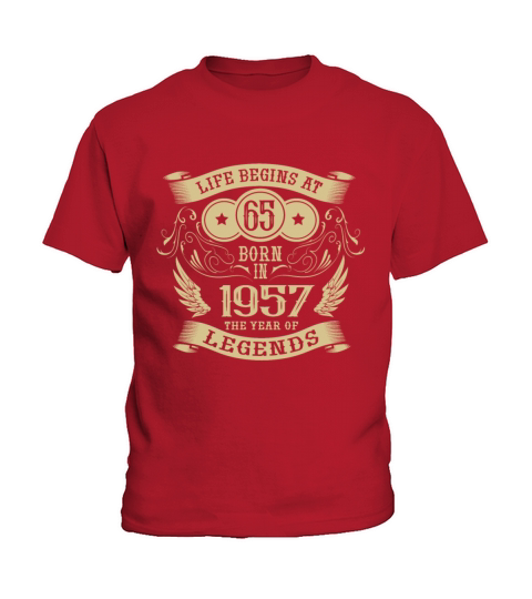 65th Birthday Gifts Vintage 1957 Vintage Kids T-Shirt