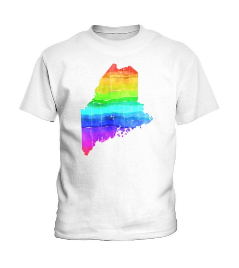 America State Of Maine Gay Pride LGBT Pride Kids T-Shirt
