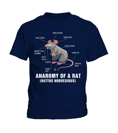 Anatomy of Pet Rat Shirt Funny Gift Shirt For Rat Lover Kids T-Shirt