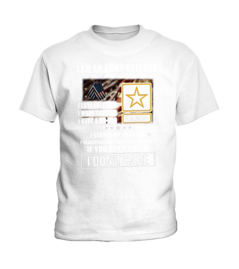 I am an army veteran i love freedom i wore dogtags i have a DD-214 shirt Kids T-Shirt