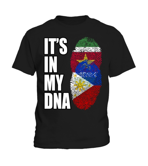 Surinamese And Filipino Vintage Heritage DNA Flag Kids T-Shirt