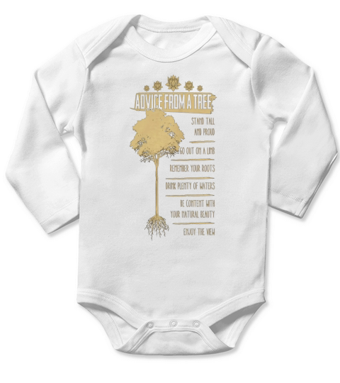 Advice From A Tree Long Sleeve Baby One-Piece