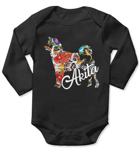 Akita Tee Shirts - Akita Love Shirt Long Sleeve Baby One-Piece