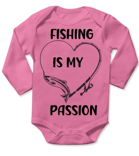 FISHING IS MY PASSION Long Sleeve Baby One-Piece